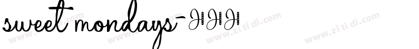 sweet mondays字体转换